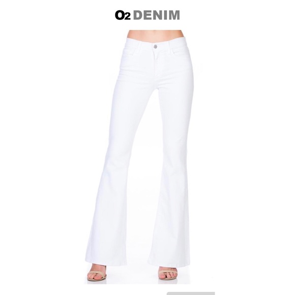 O2 Denim Denim - O2 Denim White Flares
